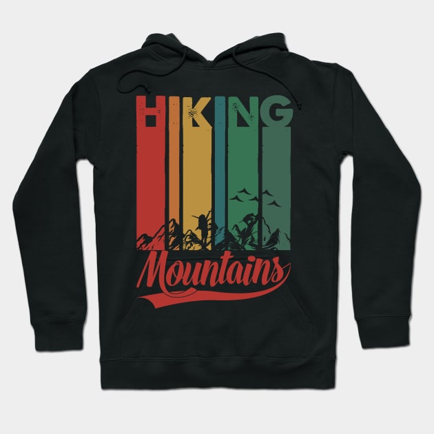 Hiking Mountains Hoodie by  El-Aal